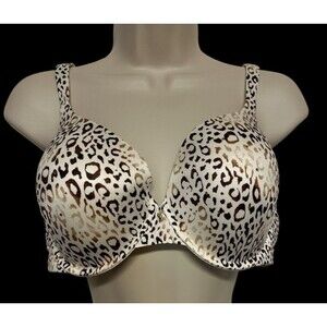 Victorias Secret Lined Perfect Coverage Bra 38D Leopard Cheetah Animal Print